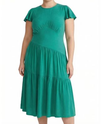  Women's Plus Mariella Stretch Cupro Dress