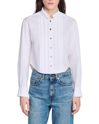Pleated Origami Collar Shirt