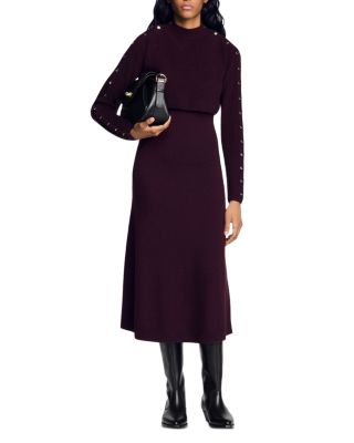2 in 1 Knit Midi Dress