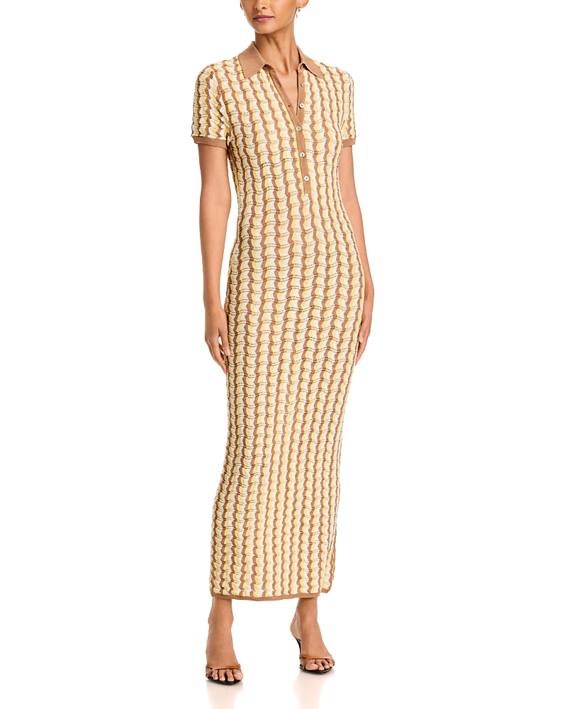 Ronny Kobo Quinlan Striped Knit Maxi Dress
