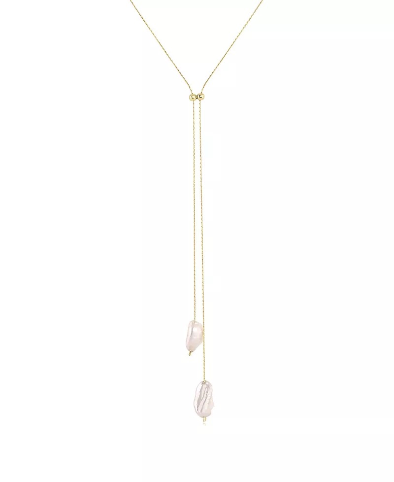 Set & Stones Elliatt Pearl Lariat Necklace