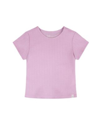 Girls' Relaxed Straight Fit Crinkle Jersey Short Sleeve T-Shirt - Big Kid