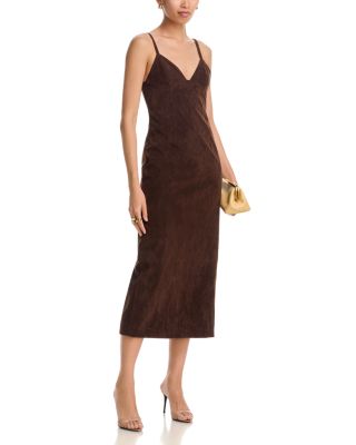 Estine Faux Suede Midi Dress - thumbnail 2