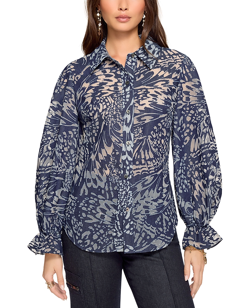 Ramy Brook Joy Burnout Button Front Shirt