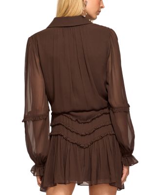 Maya Ruffle Silk Dress - thumbnail 3