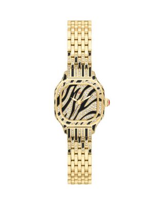 Mega Mini Diamond Zebra Watch, 25 x 23mm