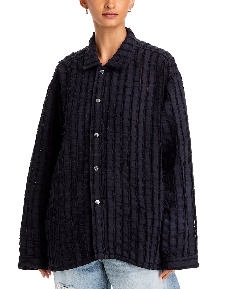 Haikure Sophie Frayed Striped Shirt