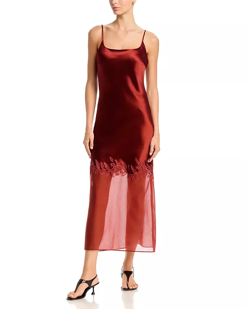 By Malene Birger Camilla Sheer Hem Slip Dress
