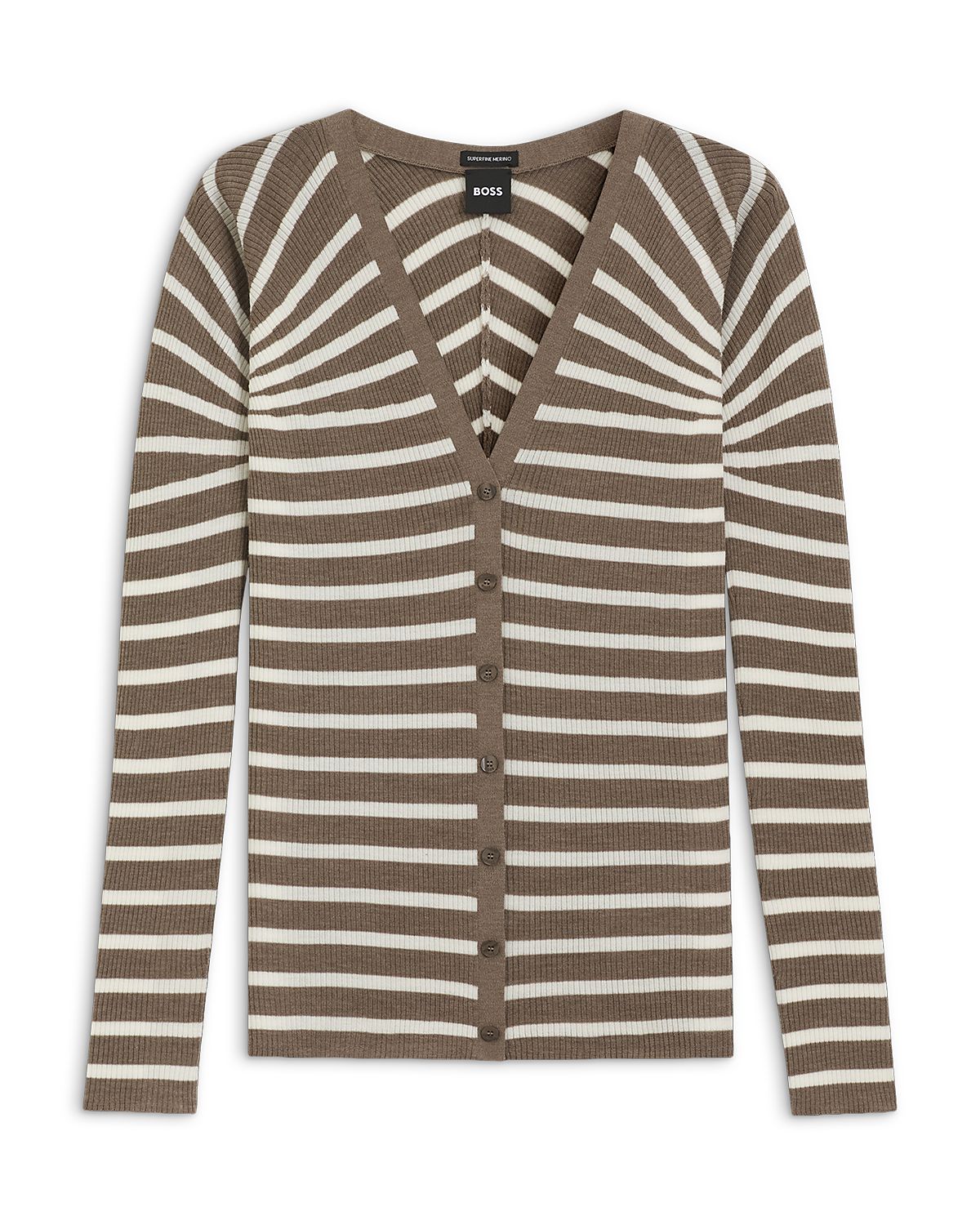 Hugo Boss Fayani Wool Ribbed Cardigan