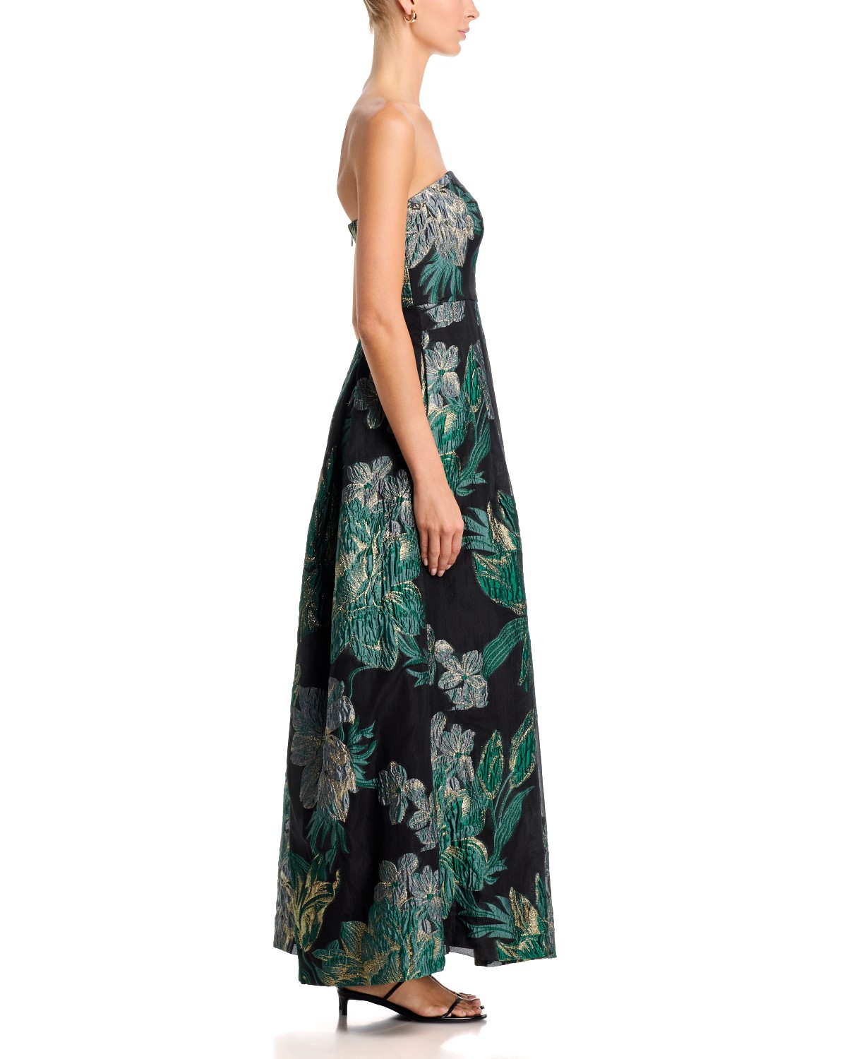Strapless Jacquard Gown