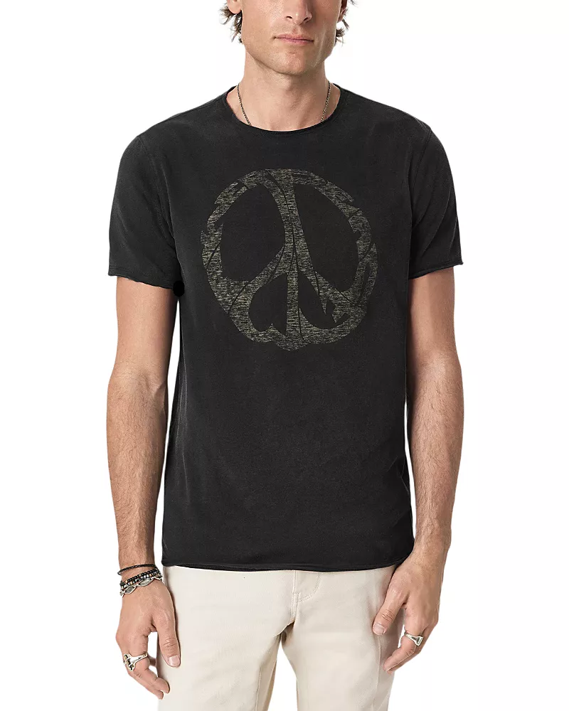 John Varvatos Raw Edge Peace Graphic T-Shirt