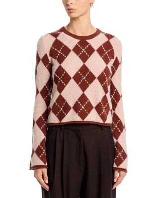 Johanna Wool Argyle Crewneck Sweater