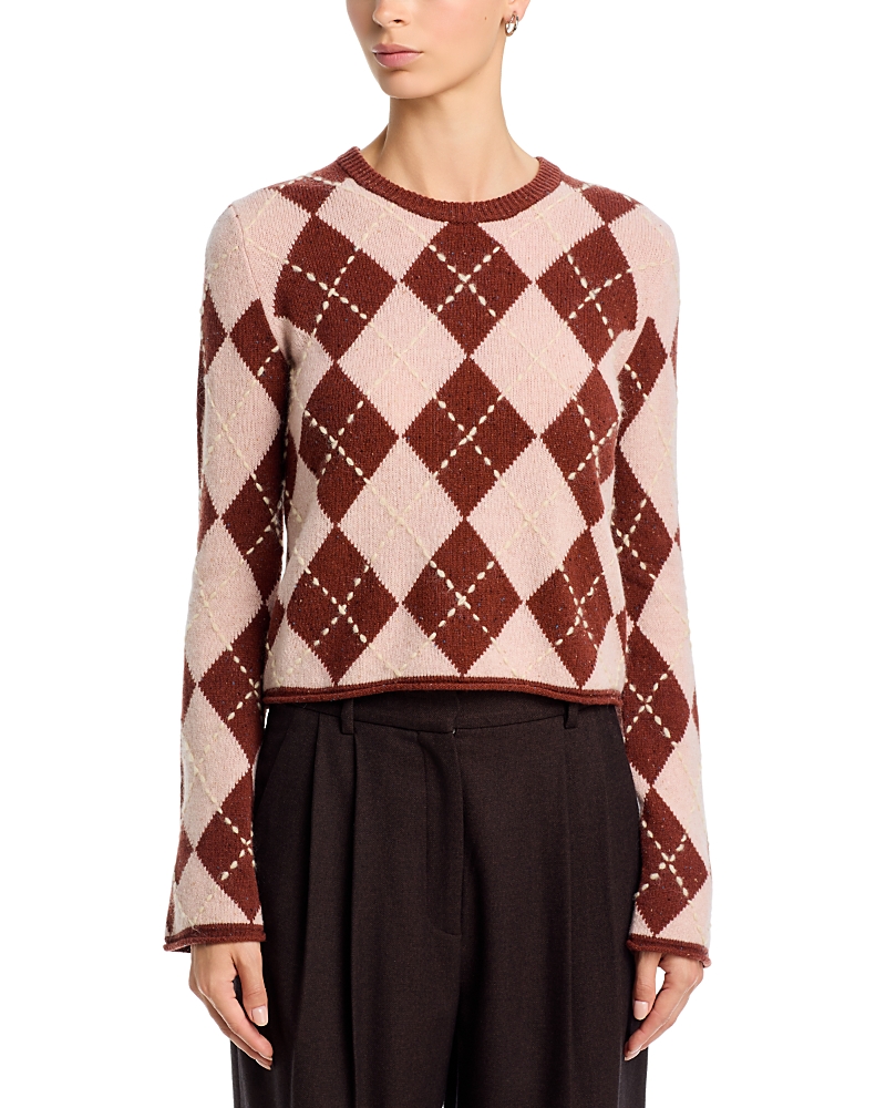 Johanna Wool Argyle Crewneck Sweater