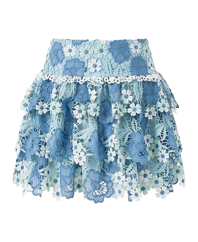 Marlo Kids Girls' Jade Frill Embroidered Mini Skirt - Little Kid, Big Kid