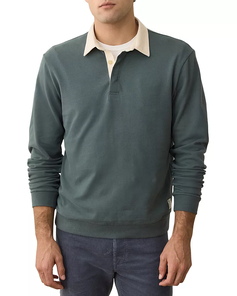 Marine Layer Luxe Jersey Rugby Polo Shirt