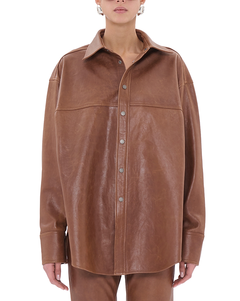 Haikure Victoria Fluid Leather Shirt