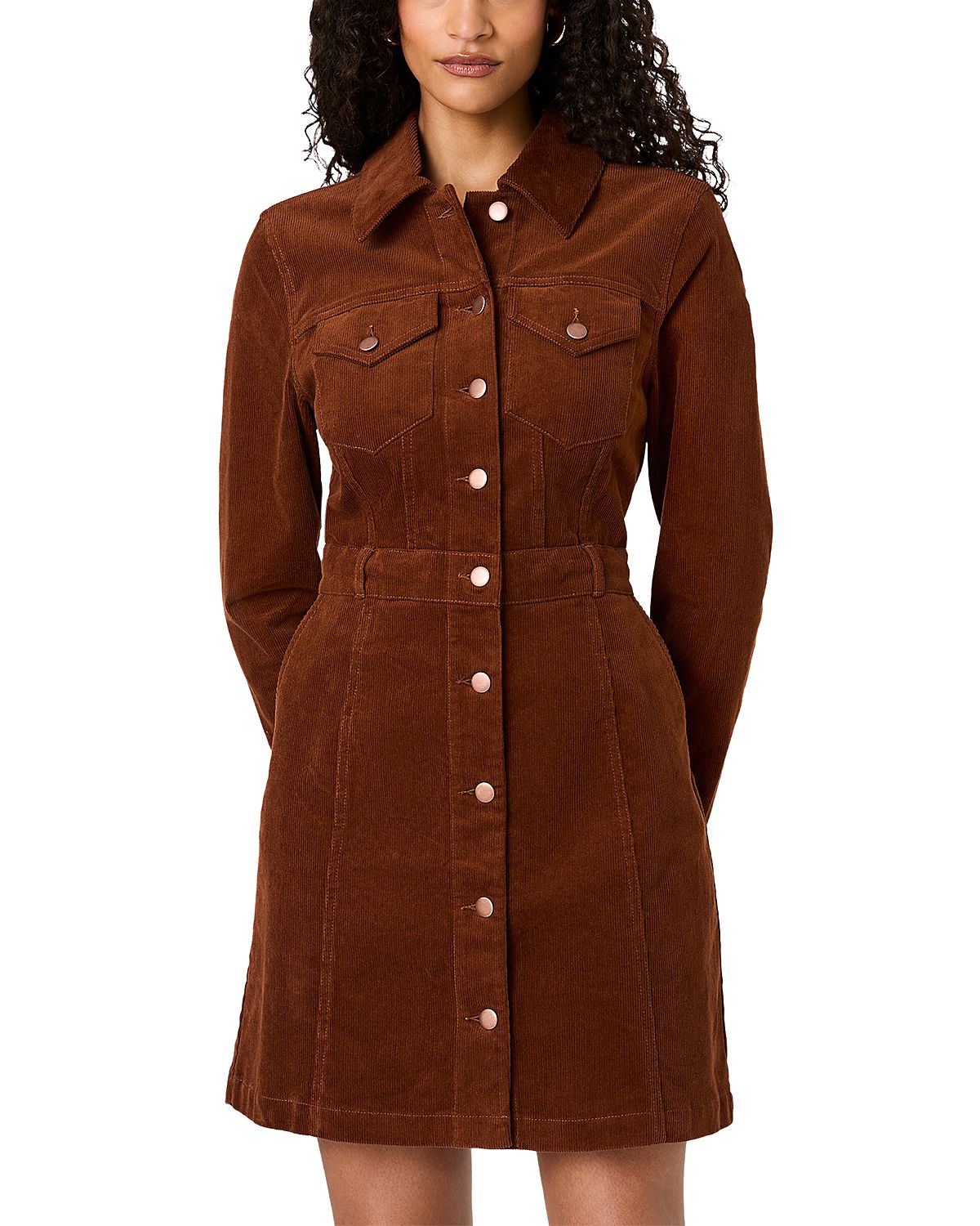 French Connection Casey Corduroy Button Front Dress