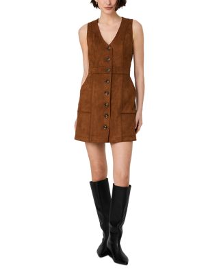 Laney Faux Suede Pocket Dress - thumbnail 2