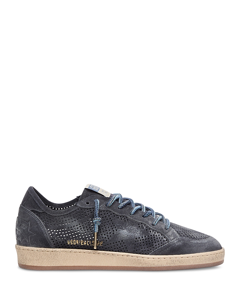 Golden Goose Men's Ball Starforated Suede Sneakers