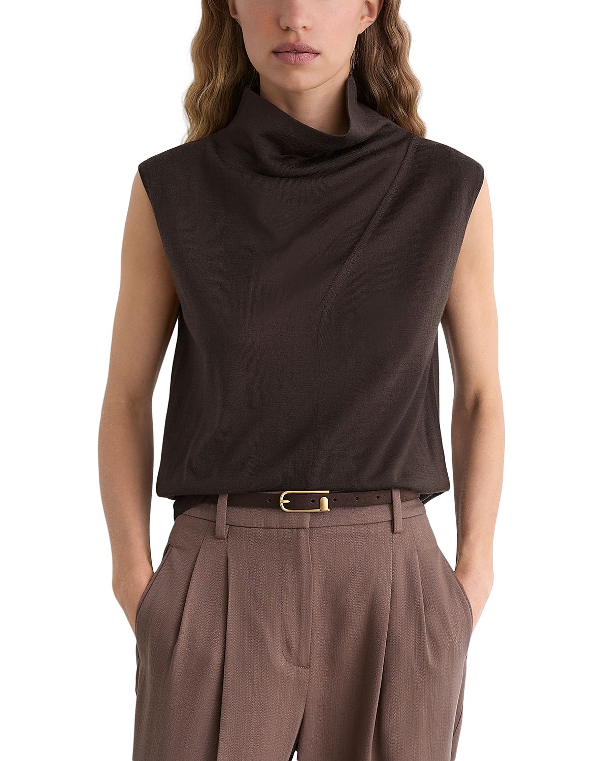 Reiss Honey Wool Slouchy Top