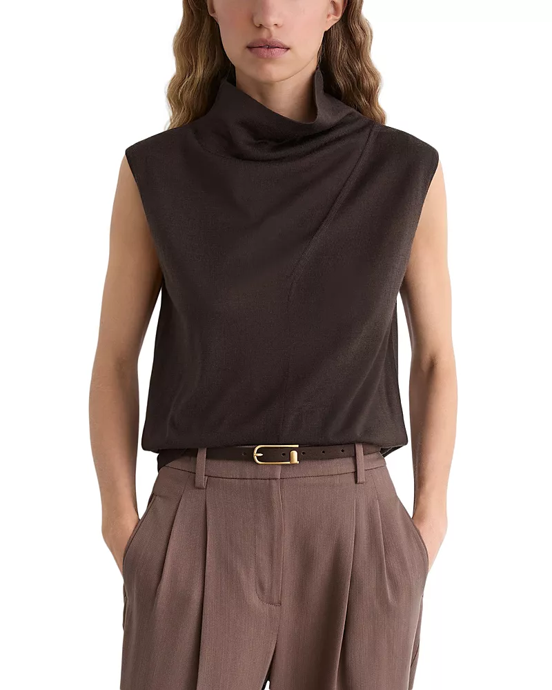 Reiss Honey Wool Slouchy Top