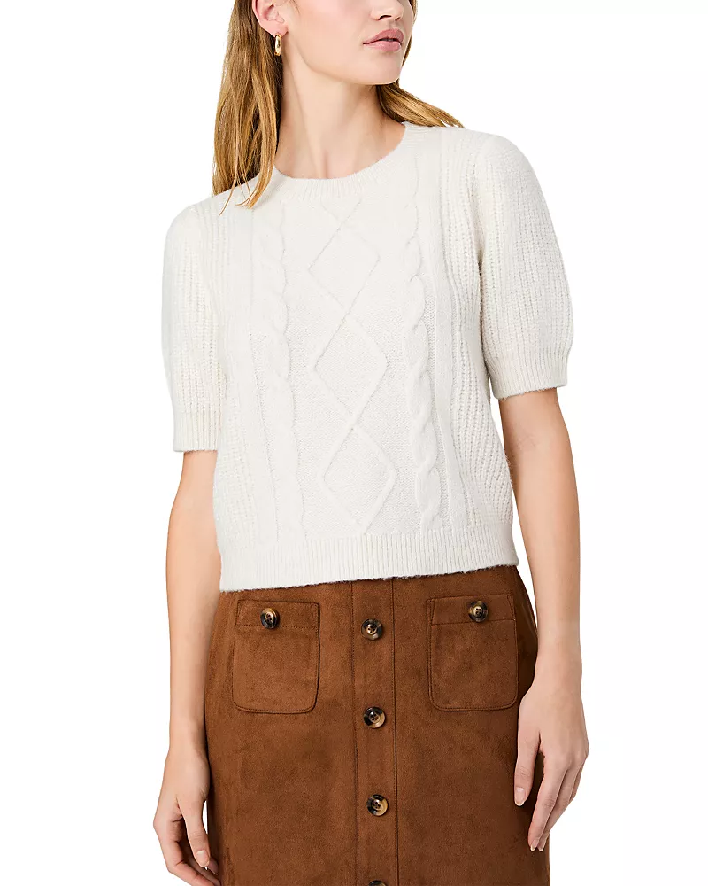 French Connection Wesley Knit Puff Sleeve Sweater