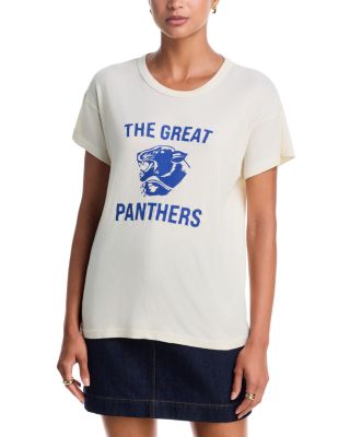 The Great. The Boxy Cotton Crewneck Graphic Tee