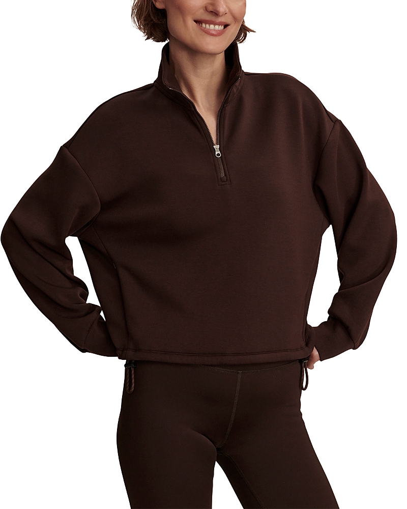 Varley Sian Cropped Half Zip Sweatshirt