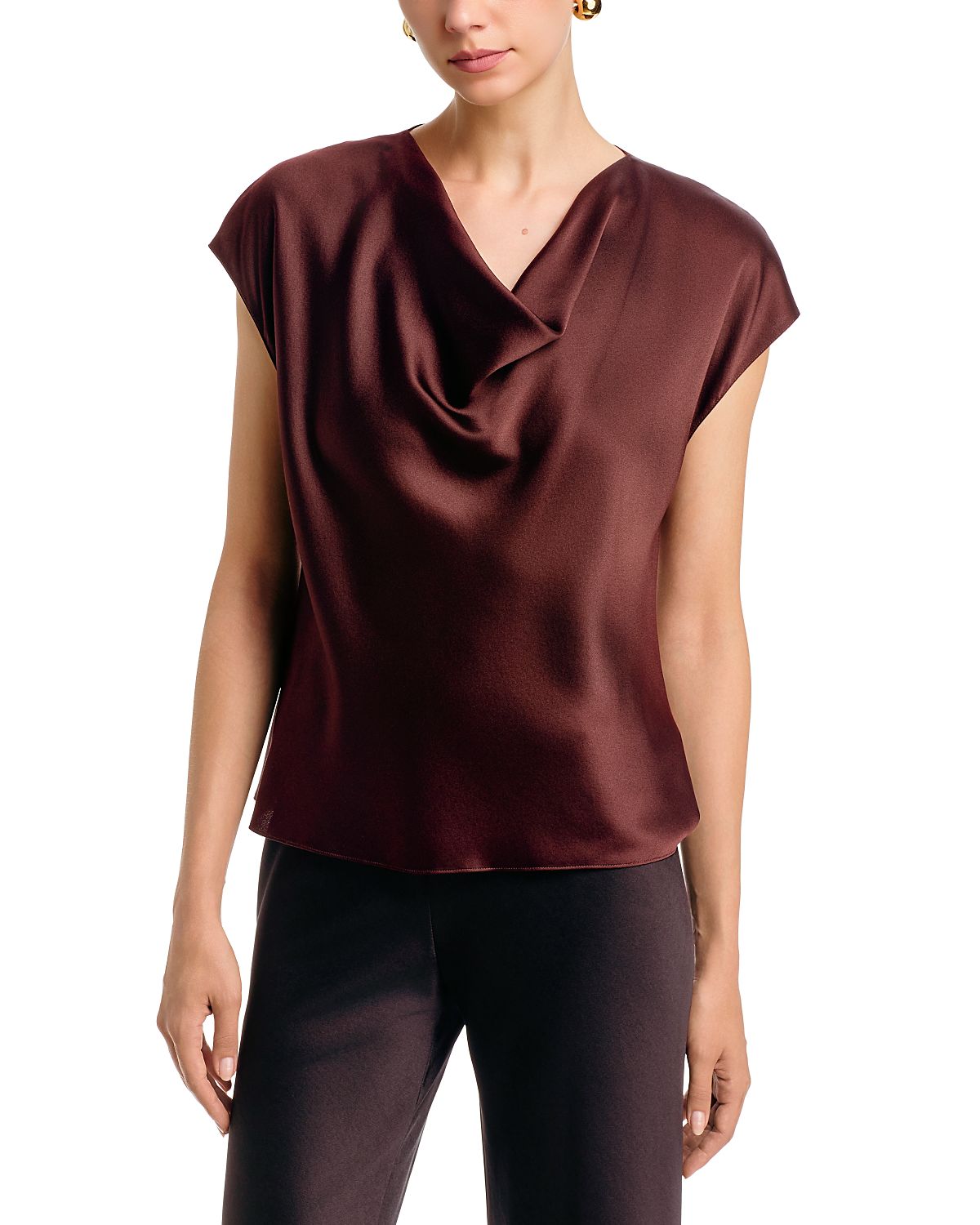 Vince Cowl Neck Silk Blouse
