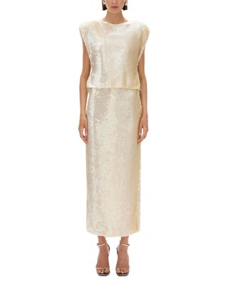 Saphine Sequin Cowl Back Dress