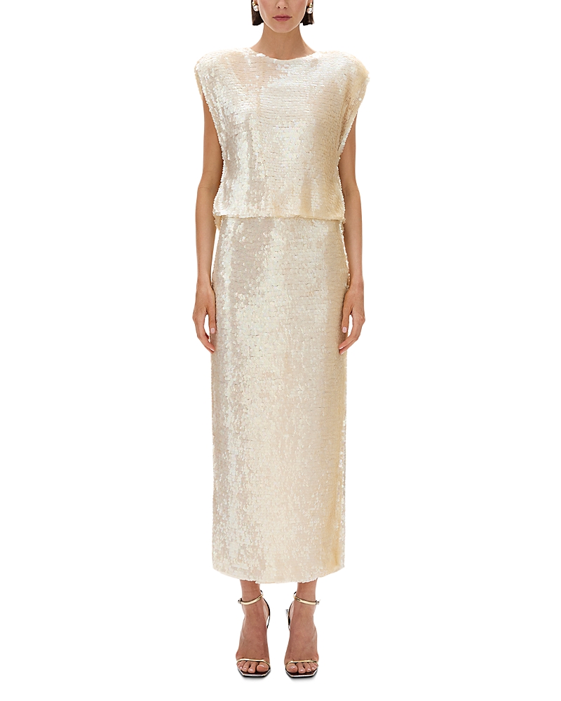 Rachel Gilbert Saphine Sequin Cowl Back Dress