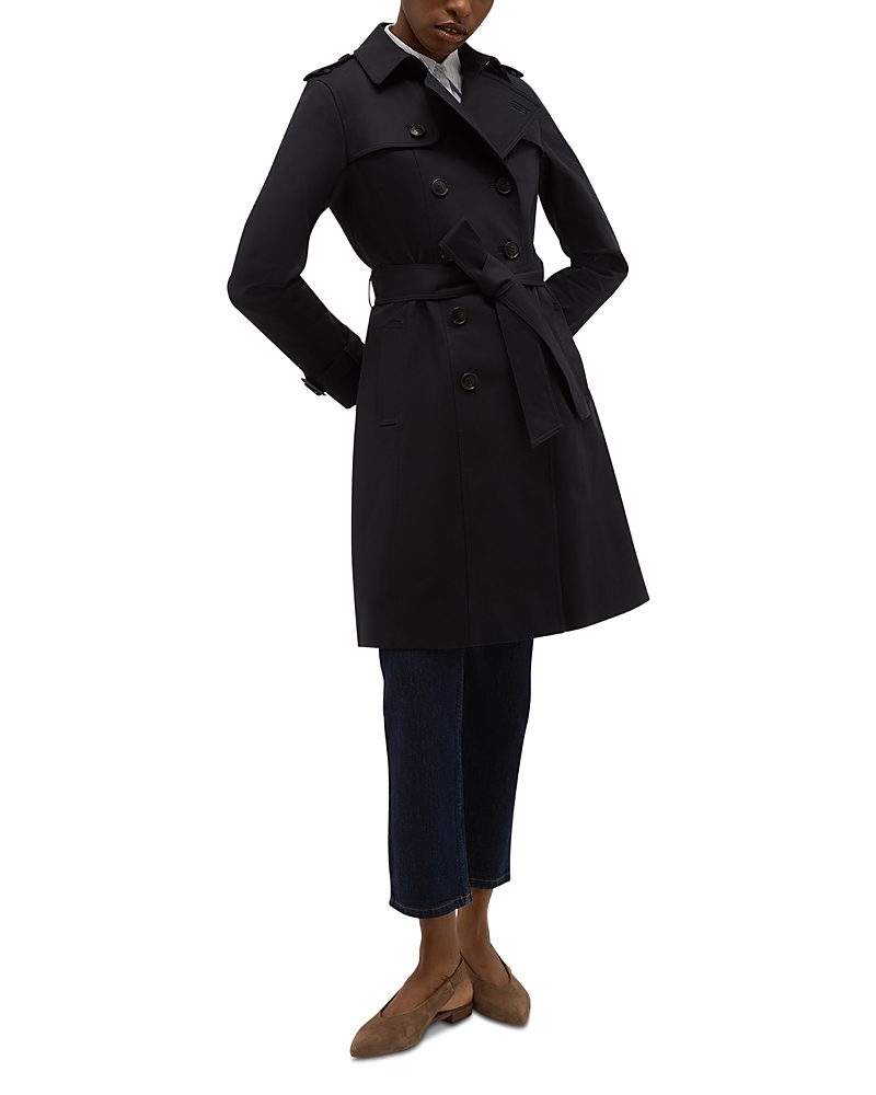 Hobbs London Skylar Trench Coat In Navy