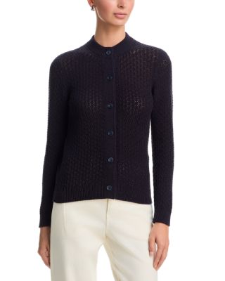 Crewneck Cashmere Cardigan Sweater