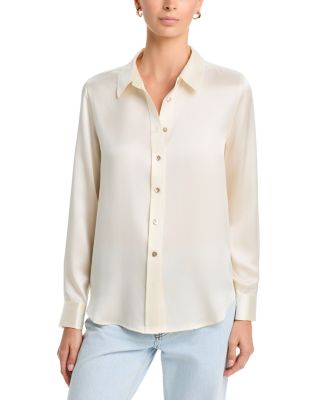 Silk Collared Button Up Shirt