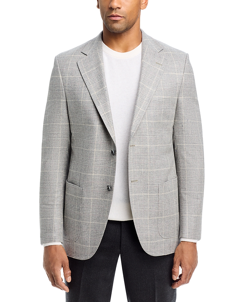 Peter Millar Tailored Fit Hyperlight Wool & Cashmere Plaid Soft Jacket