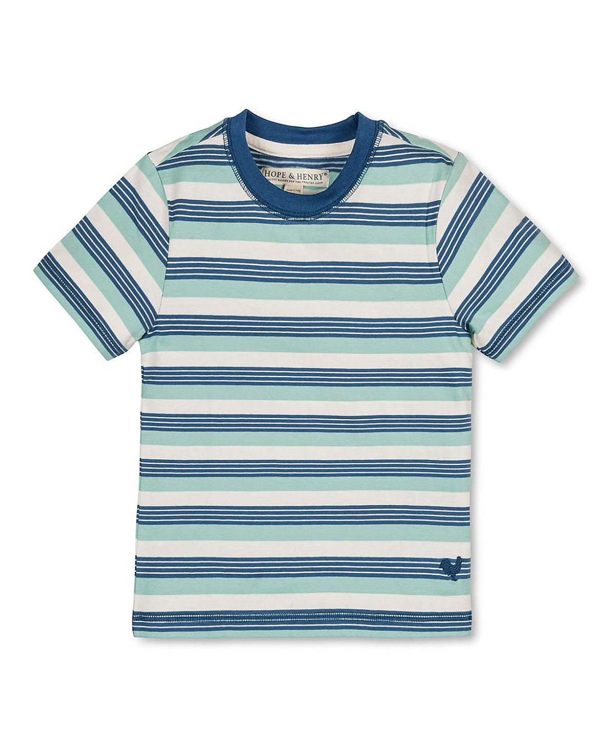 Hope & Henry Boys' Organic Short Sleeve Henley Tee - Little Kid, Big Kid