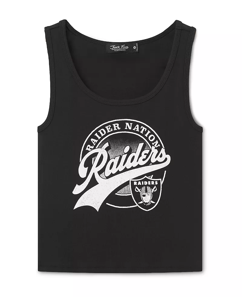 Junk Food Clothing Women's Las Vegas Raiders Cropped Tank