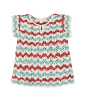 Girls' Organic Flutter Sleeve Sweater Top - Little Kid, Big Kid