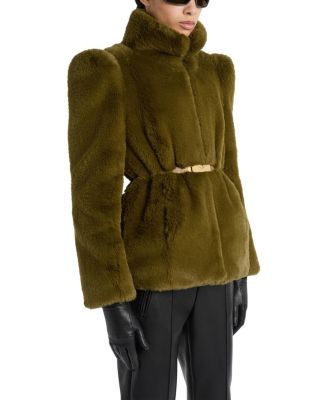 Balmain Short Faux Fur Coat