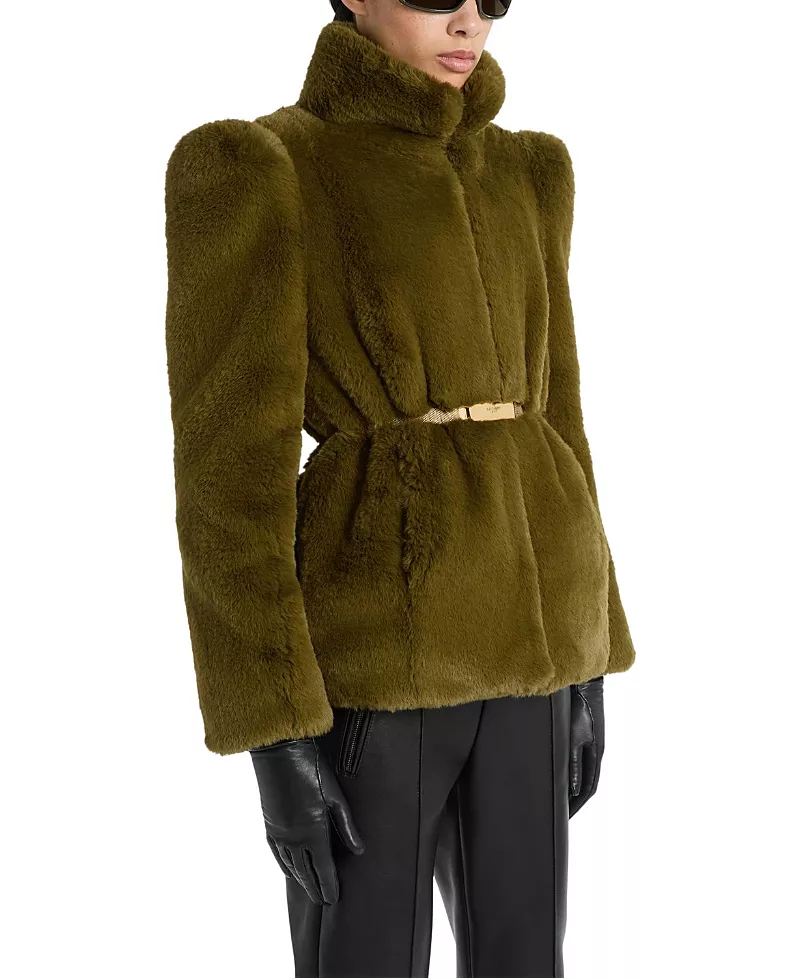 Balmain Short Faux Fur Coat