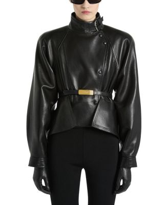 Balmain Lambskin Peplum Jacket