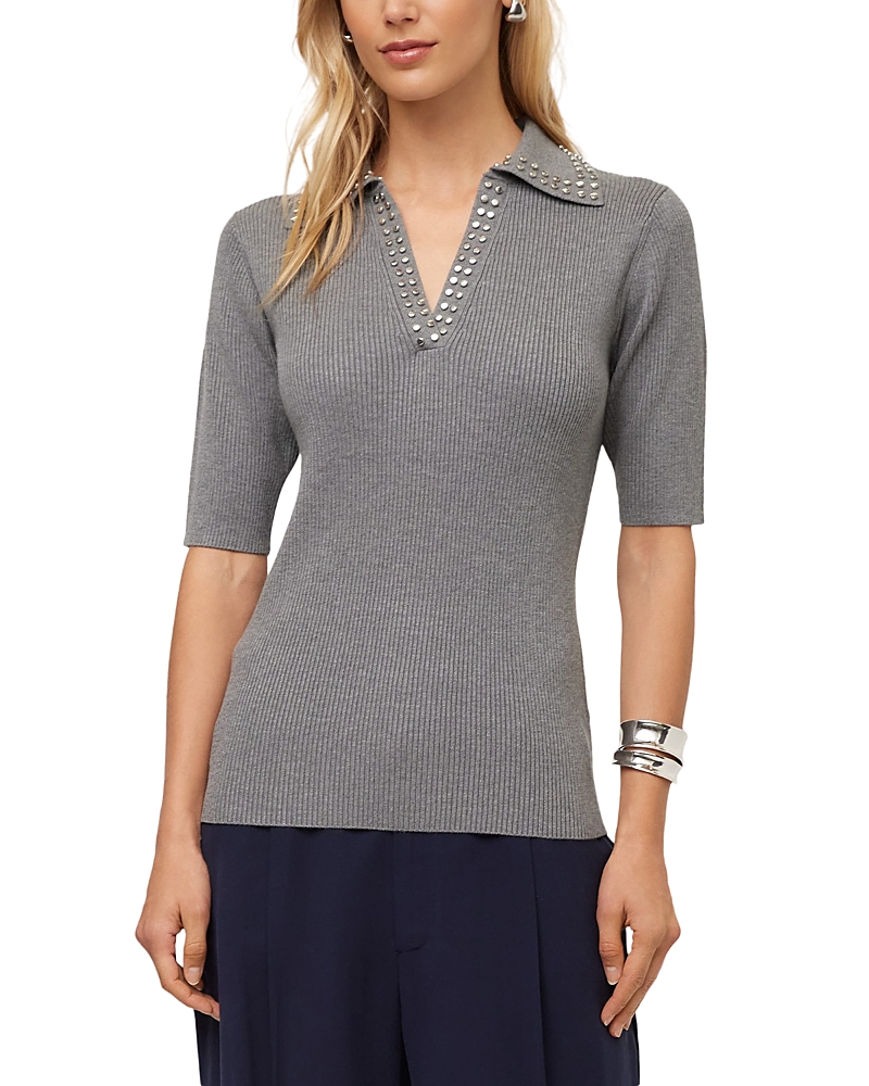 Fifteen Twenty Eleanor Embellished Polo Sweater