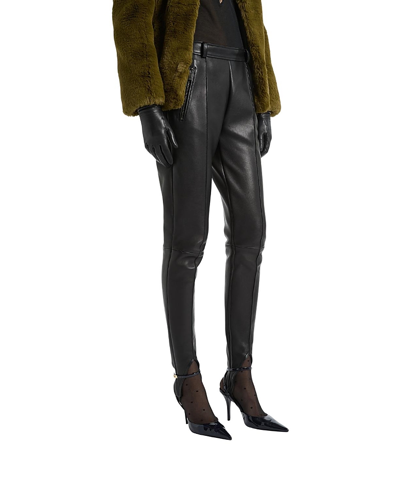 Balmain Lambskin Trousers with Stirrup