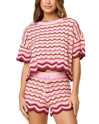 Sunchaser Scalloped Cover Up Crop Top