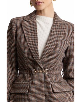 Houndstooth Belted Blazer - thumbnail 6