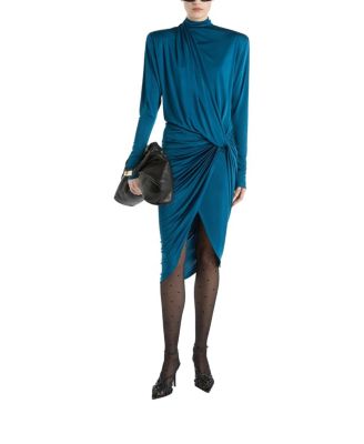  Draped Flowing Jersey Dress