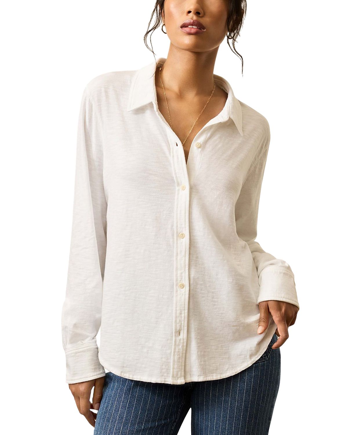 Faherty Sunwashed Knit Cotton Shirt