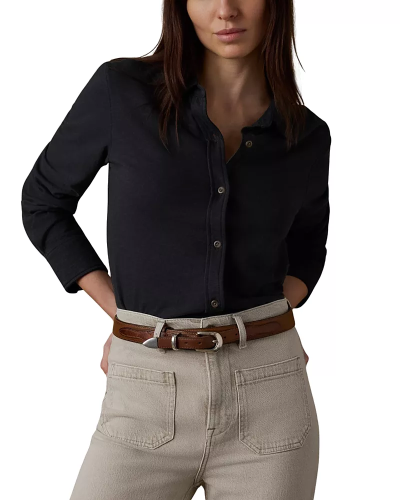 Faherty Sunwashed Knit Cotton Shirt