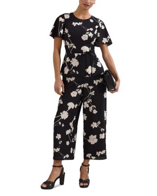Jolie Printed Peplum Jumpsuit