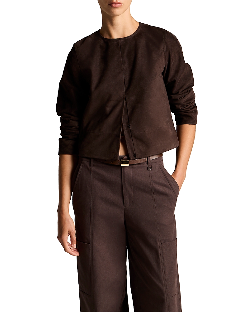Vince Cropped Suede Jacket